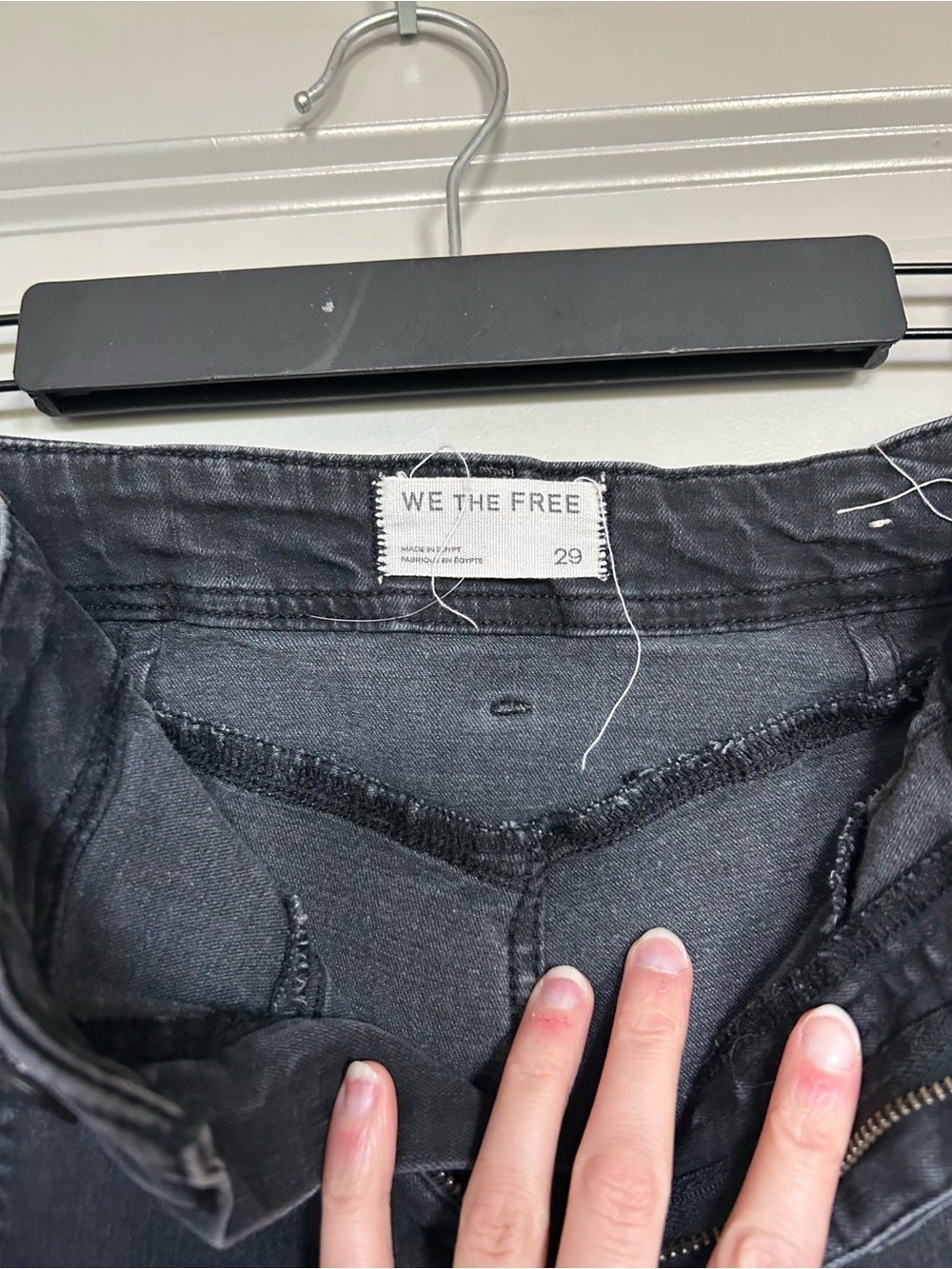 We The Free High-Waist Wide Leg Jeans in Charcoal - Picture 4 of 9